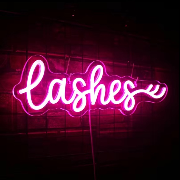 Lashes LED neon wall sign - Picture 4 of 6